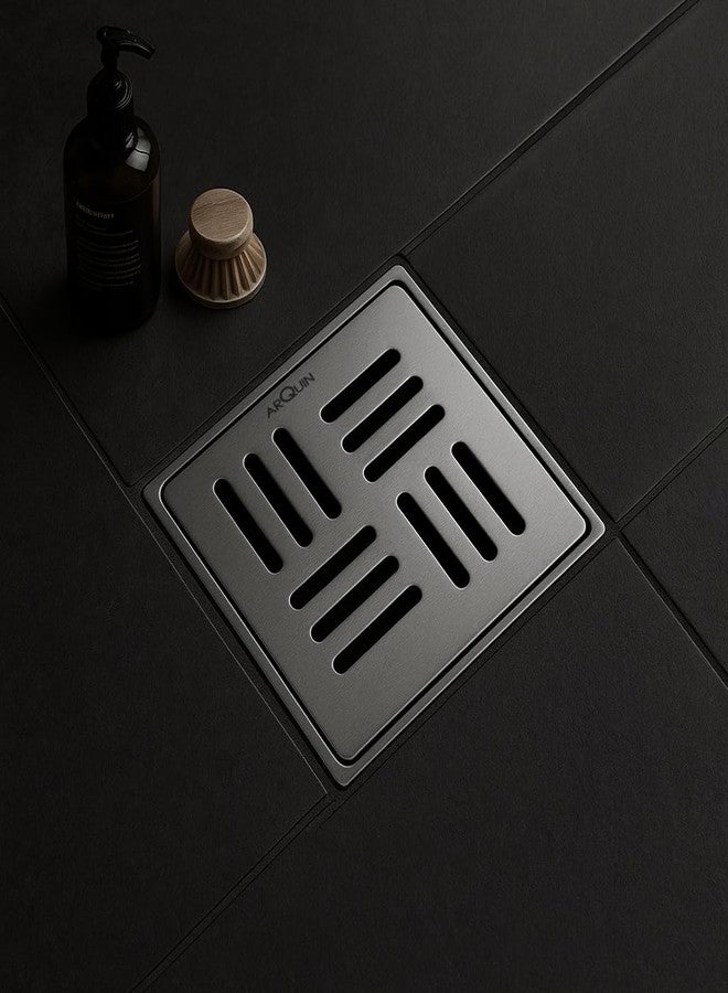 ARQUIN ARQUIN Bathroom Floor Drainer 5x5 Inch | Square Flat Cut Floor Drain | 304 Stainless Steel | Drain Jali with Cockroach Trap Matt Finish | Kitchen Waste Water Drain Jali 1MM - Image 1